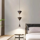 LED Pendant Light Modern Metal Bedroom Hanging Lamp by Ljojo - White Black Atmosphere Lighting