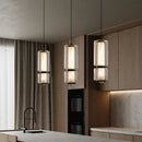 Italian Marble Glass Pendant Light Fixture | Minimalist Hanging Lampshade by Ljojo