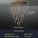 Ljojo Modern E14 Water Droplets Crystal Chandelier for Living Rooms and Hotels