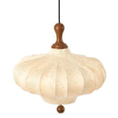 French Style Medieval Fabric Chandelier Pendant Lighting Solid Wood Hanging Lamp Ljojo