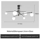 Glass Ball LED Pendant Light Fixture for Living Dining Room - Ljojo