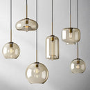 Ljojo Loft Glass Pendant Light for Kitchen Restaurant - Modern Nordic Industrial Decor