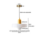 Ljojo Milky White Resin LED Pendant Light for Home Decor