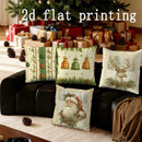 Christmas-themed Ljojo Pillow Covers for Sofa, Bedroom, Car - Rectangular Cushion