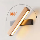 LED Solid wood wall lamp Modern bedroom bedside living room lighting by Ljojo