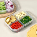 Ljojo Refrigerator Fresh-keeping Box 3/4/6 Grids Onion Garlic Pepper Storage Organizer