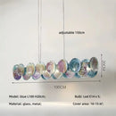 Ljojo Luxury Colorful Glass LED Pendant Lights French Modern Living Room Hanging Lamp