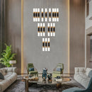 Ljojo Luxury Crystal LED Stair Chandelier - Minimalist Indoor Hanging Lamps
