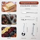 Ljojo 14-Piece Mini Cutlery Set: Tongs, Spatulas, Spoons, Forks - Non-Stick Tableware