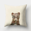 Ljojo Minimalist Spring Tree Landscape Pillow Cover - Bear Penguin Cartoon Animal Pillowcase
