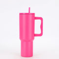 Ljojo 30oz Stainless Steel Tumbler with Handle, Lid, Straw - Leak Proof, Vacuum Insulated