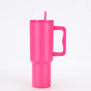 Ljojo 30oz Stainless Steel Tumbler with Handle, Lid, Straw - Leak Proof, Vacuum Insulated