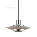 Nordic White Silver LED Chandelier Adjustable Pendant Light for Home Decoration by Ljojo