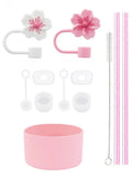 Ljojo 11Pcs Cup Accessories Set: Silicone Straw Stopper, Reusable Straw, Cleaning Brush - 40oz 30oz