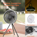 Ljojo 10000mAh Portable Camping Fan with Power Bank and LED Lighting