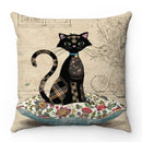 Cute Cartoon Cat Pillow Cover 45x45cm - Ljojo Home Decorodox
