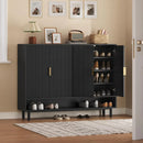 Ljojo™ 4-Door Shoe Storage Cabinet with Adjustable Shelves and Metal Legs