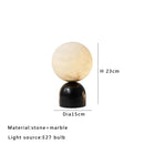 Ljojo Marble Table Lamp: Minimalist Modern Luxury Stone Light for Bedroom or Hotel