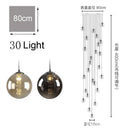 2025 Glass Ball Chandelier Spiral Light G4 Led - Modern Villa Lighting by Ljojo