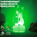 3D Dreamy Hug Cat LED Night Light, USB Warm Atmosphere Bedlight for Bedroom, Christmas Gift.