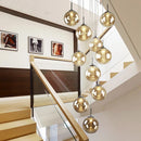 2025 Glass Ball Chandelier Spiral Light G4 Led - Modern Villa Lighting by Ljojo