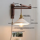 Ljojo LED Wood Glass Wall Lamp Modern Nordic Style for Home Decor