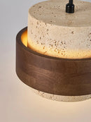 Wabi-Sabi Yellow Travertine Pendant Light for Kitchen Island by Ljojo