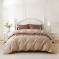 Geometric Boho Duvet Set + Pillowcase, 2/3pc Polyester Bedding, Single King Size, Ljojo Brand