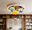 Ljojo Modern Minimalist Nordic Astronaut Planet Rope LED Ceiling Lamps for Living Room