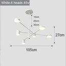 Ljojo Modern Rotate LED Chandelier for Living Room Dining Office Black Pendant Lights