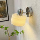 Ljojo LED Wall Lamp Rotate White Ceramic Nordic Modern Bathroom Light