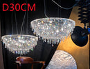 Ljojo Modern Crystal Glass Ceiling Chandelier for Home Living Room Bedroom Study Lighting