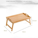 Bamboo Mini Dining Table for Breakfast & Dessert, Ljojo Living Room Bedroom Essential