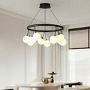 Ljojo Magic Bean Pendant Chandelier White Glass Ball LED Lighting Kids Dining Room