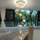 Crystal LED Chandelier - Luxury High-Rise Stairs Lighting by Ljojo