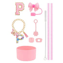 Ljojo 10pcs Tumbler Accessories Set: Straw, Cover, Cap, Boot, Stopper, Keychain, Sticker