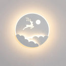 Ljojo LED Cloud Stars Moon Wall Lamp for Bedroom Kids Creative TV Background