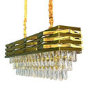 Gold Round Modern Crystal Chandelier | 3 Level Ceiling Light for Living Room by Ljojo