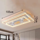 Ljojo Modern Black Acrylic Folding Ceiling Fan Light with Led Light - Quiet & Elegant