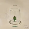Ljojo 3D Animal Glass Cup, 350ml, Christmas Theme, Cartoon Animal Shape