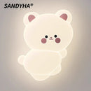 Ljojo LED Children's Room Ceiling Light: Cute Cartoon Bear Koala Baby Room Art Decoration