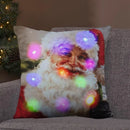 Ljojo LED Retro Santa Christmas Lights Pillowcase Home Decor 45x45