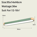 Ljojo Bauhaus Solid Wood Strip LED Ceiling Light Chandelier for Living Room Decor