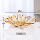 Ljojo Melon Seed & Fruit Plate Set on Crystal Glass Coffee Table