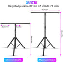Ljojo™ Adjustable DJ Tripod Stand with Top T Bar for Lighting Fixtures
