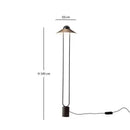 Modern Minimalist Bamboo Hat Vertical Lamp | Designer Bedroom Floor Light by Ljojo