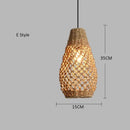 Bamboo Woven Pendant Lamp: Rattan Zen Tea House Lantern by Ljojo