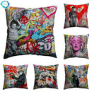 Banksy Street Art Pillowcase Cover 45x45cm - Ljojo Home Decor