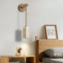 Ljojo LED Wall Light for Wabi Sabi Home Decor - Yellow Travertine Bedroom Design