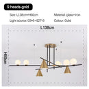 Ljojo Modern Glass Ball Pendant Light LED Chandelier Stylish Nordic Dining Room Decor